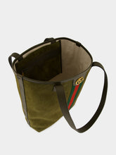 Gucci Dark Green Suede Ophidia Tote Bag