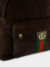 Gucci Dark Brown Suede Ophidia Backpack
