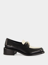 Black and White Patent Leather Loafers