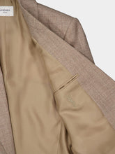 Saint Laurent Beige Taupe Wool Double-Breasted Blazer