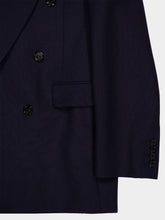 Saint Laurent Marine Blue Double-Breasted Wool Jacket