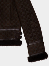 Gucci Espresso Brown Shearling Biker Jacket
