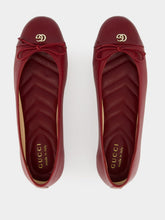Gucci Rosso Ancora Red Leather Ballet Flat