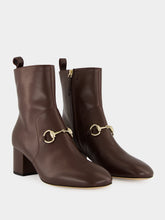 Gucci Dark Brown Leather Ankle Boots with Horsebit