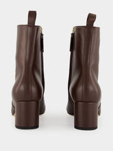 Gucci Dark Brown Leather Ankle Boots with Horsebit
