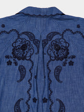 Zimmermann Railway Blue Aster Embroidered Midi Dress