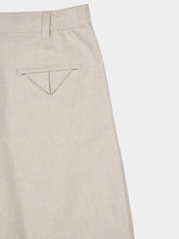 Bottega Veneta Chalk Cotton Linen Twill Shorts