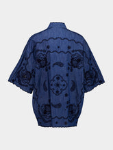 Zimmermann Railway Blue Aster Embroidered Denim Shirt