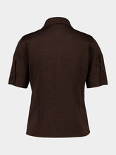Gucci Dark Brown Wool Cotton Jersey Shirt