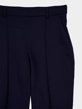 Gucci Marine Blue Slim-Fit Wool-Silk Trousers