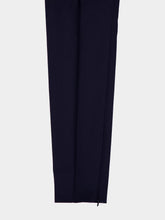 Gucci Marine Blue Slim-Fit Wool-Silk Trousers