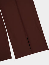 Gucci Chocolate Brown Wide-Leg Wool Trousers