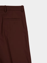 Gucci Chocolate Brown Wide-Leg Wool Trousers