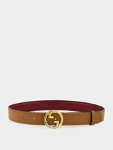 Gucci Rosso Ancora and Brown Leather Reversible Blondie Belt