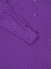 Gucci Purple GG Silk Jacquard Oversize Shirt