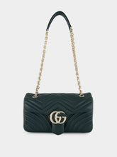 Gucci Green GG Marmont Leather Shoulder Bag