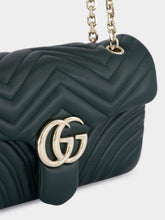 Gucci Green GG Marmont Leather Shoulder Bag
