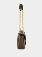 Gucci Dark Taupe Leather GG Marmont Shoulder Bag