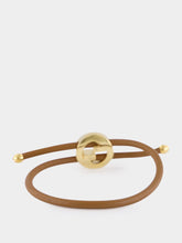 Gucci Brown Leather Bracelet with GG Detail