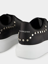 Alexander McQueen Black Studded Leather Low-Top Sneakers
