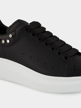 Alexander McQueen Black Studded Leather Low-Top Sneakers