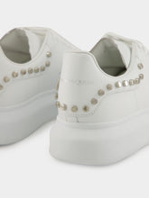 Alexander McQueen White Studded Leather Low-Top Sneakers