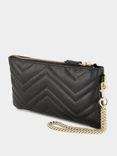 Gucci Black GG Marmont Pouch with Chain