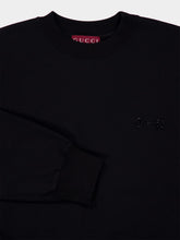 Gucci Black Cotton Sweatshirt with Horsebit