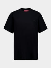 Gucci Black Cotton T-Shirt with Horsebit Beads