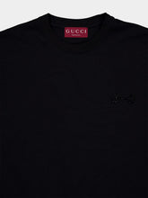 Gucci Black Cotton T-Shirt with Horsebit Beads