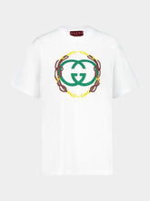 Gucci White T-Shirt with Interlocking G Print