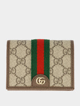 Gucci Beige and Dark Brown Ophidia GG Supreme Small Wallet