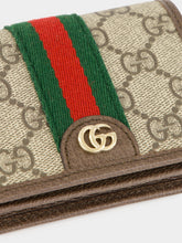 Gucci Beige and Dark Brown Ophidia GG Supreme Small Wallet