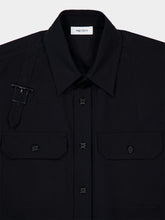 Alexander McQueen Black T-Bar Harness Overshirt