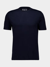 Fedeli Midnight Blue Knitted Cotton T-Shirt