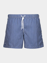 Fedeli Dark Blue Striped Madeira Swim Trunks