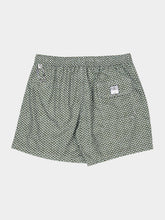 Fedeli Olive Green Print Madeira Swim Trunks