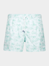 Fedeli Medium Sea Green Print Madeira Swim Trunks