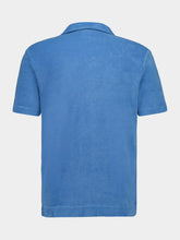 Fedeli Steel Blue Peter Terry Cotton Polo