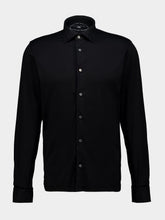 Fedeli Black Knitted Cotton Long Sleeve Shirt