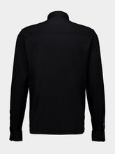 Fedeli Black Knitted Cotton Long Sleeve Shirt