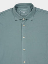 Fedeli Green Knitted Cotton Long Sleeve Shirt