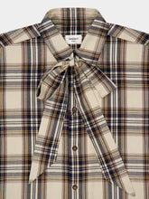 Saint Laurent Brighton Checks Cassandre Lavallière Shirt