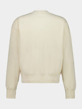 McQueen Ivory Flocked Logo Sweatshirt