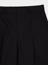 Gucci Black Pinstripe Wool Jacquard Trousers