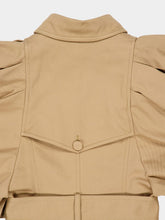 Gabriela Hearst Camel Aeon Puff Sleeve Double-Breasted Trench Coat