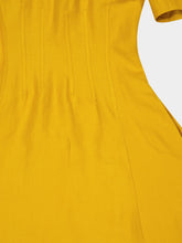 Gabriela Hearst Golden Birch Ranya Puff Sleeve Linen Maxi Dress