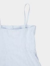 Gabriela Hearst Light Blue Linen Magritte Midi Dress with Straps