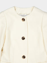 Gabriela Hearst Ivory Silk Daelan Single-Breasted Jacket
