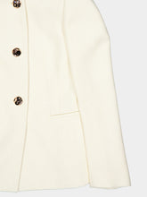 Gabriela Hearst Ivory Silk Daelan Single-Breasted Jacket
